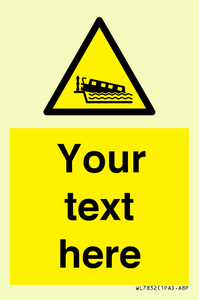 Custom warning grounding narrow boat on lock cill